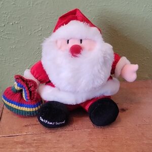 NWOT Santa Plush Toy with Gift Bag